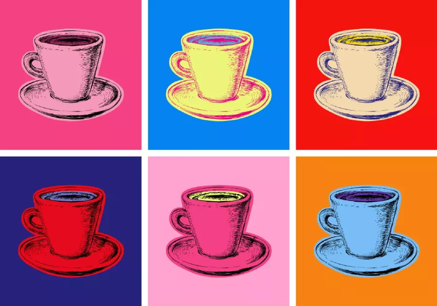 Legame tra caffè e arte: tazzine colorate